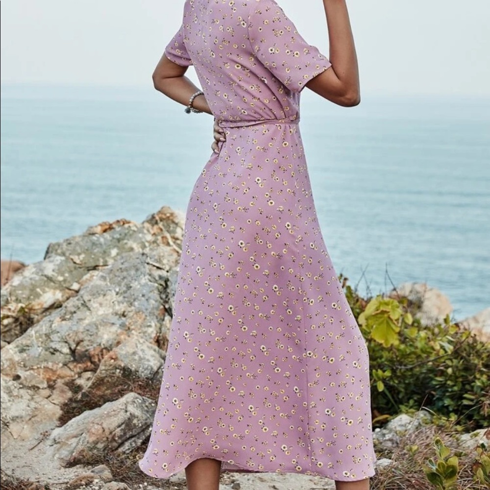Boho floral print wrap maxi dress - Picture 5 of 9